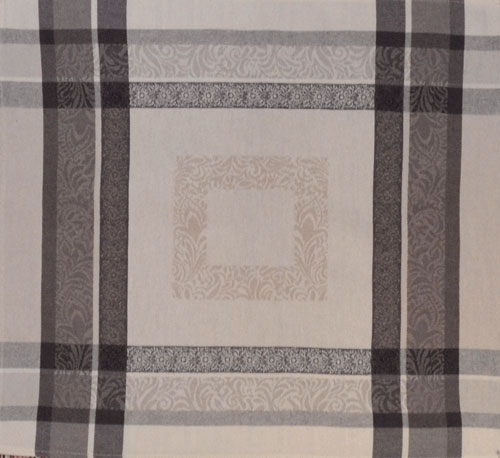 French Jacquard Napkin Collection "Bargeme" Cream/Grey
