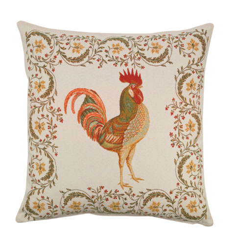 French Tapestry Cushion Cover Collection "Chanteclaire" (back shown)