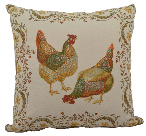 French Tapestry Cushion Cover Collection "Chanteclaire" (front shown)