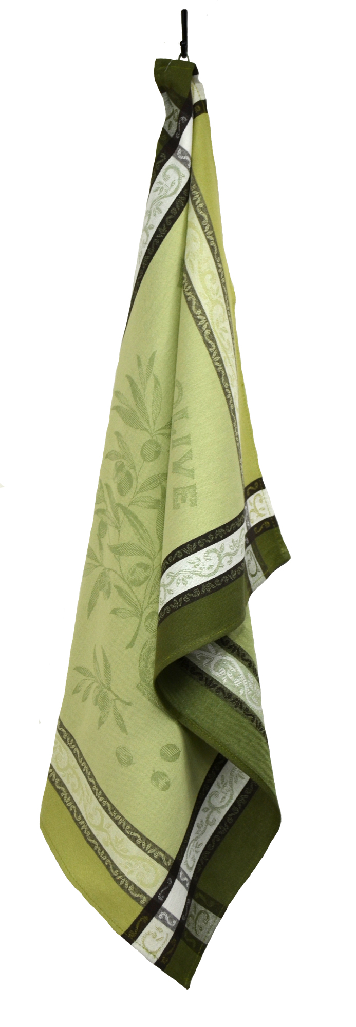 Olives French Jacquard Tea Towel - Collection "Olive" Green, Size: 21 x 29 inches, Price CAN$19.95