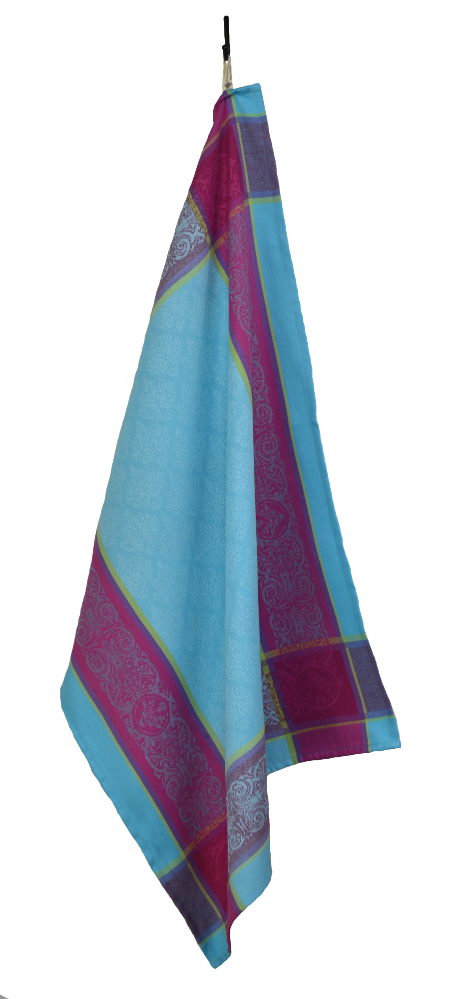 Callas Blue Cotton French Jacquard Dish Towel