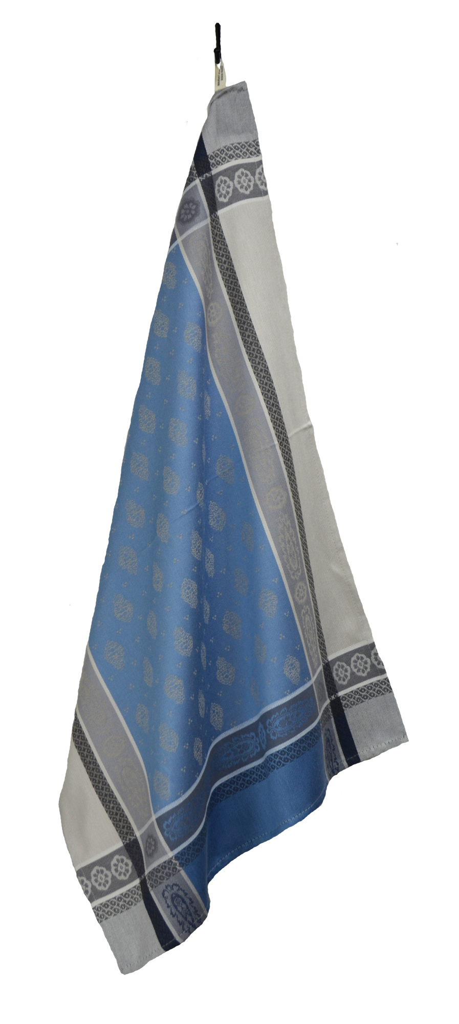 French Jacquard Tea Towel - Collection "Vaucluse" Blue/Cream, Size: 20 x 28 inches, Price CAN$19.95